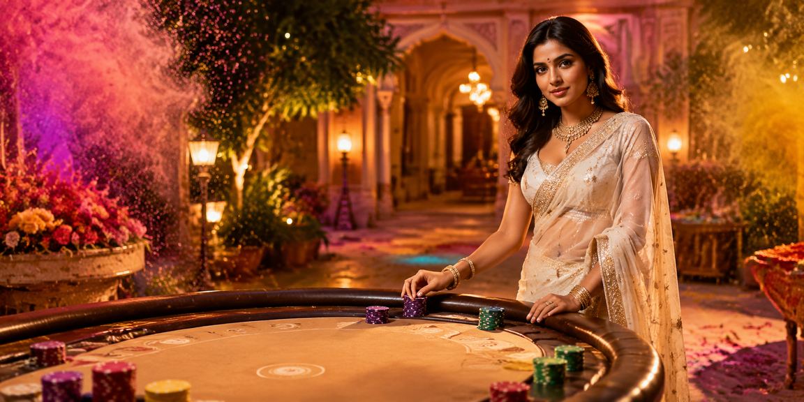 Indian woman playing live Andar Bahar game on mobile