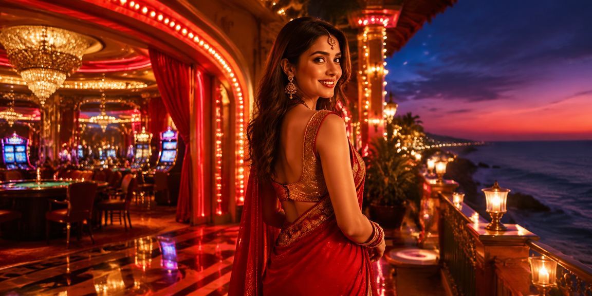 Indian woman enjoying slots games on mobile